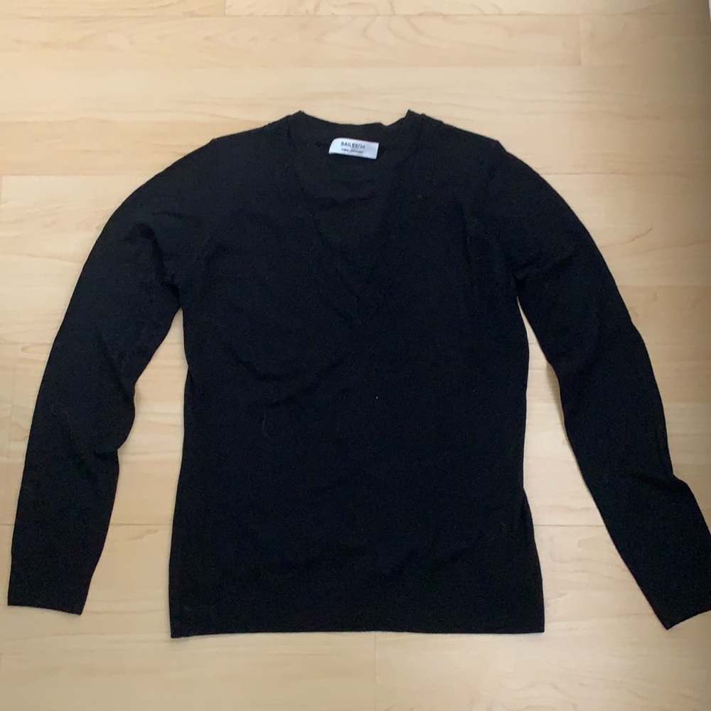 Bailey 44 Sweater with V Neck Lace